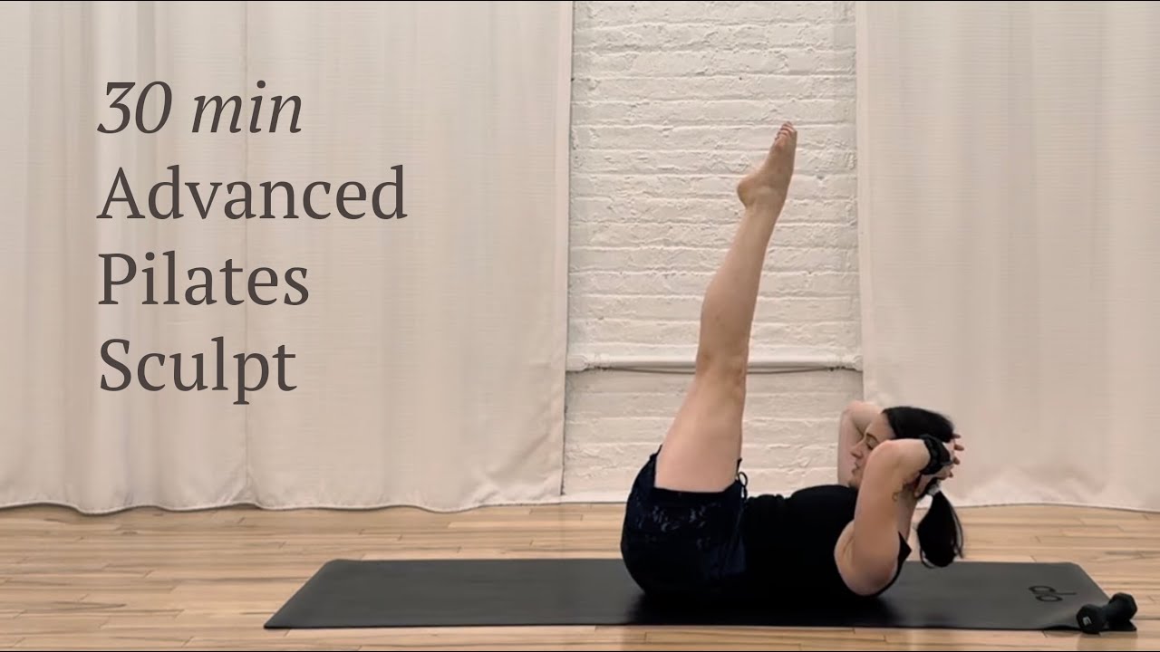 30 MIN ADVANCED MAT PILATES - At Home Full Body Sculpt with Light Weights