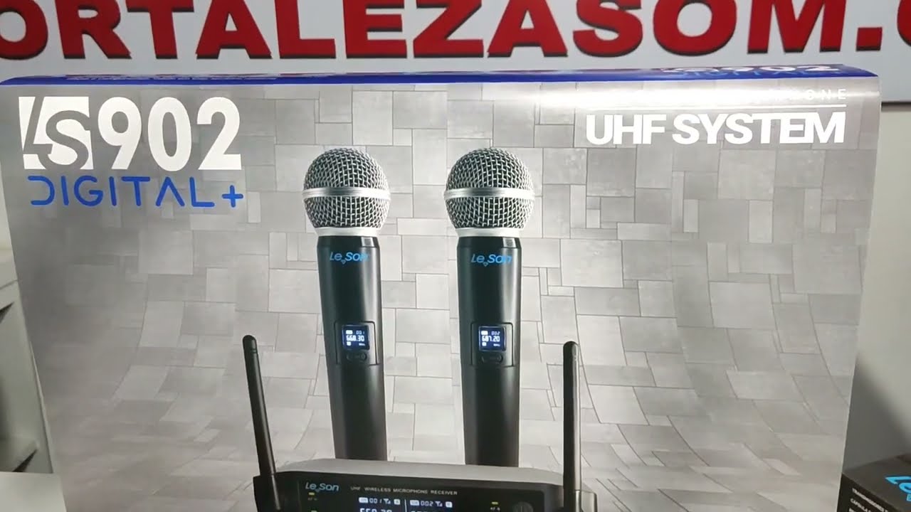 Microfone Profissional Sem Fio Leson LS902