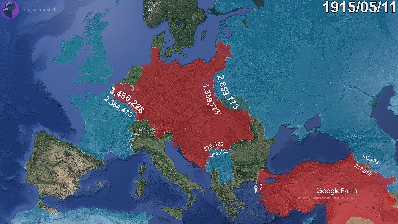 World War I Every Day using Google Earth