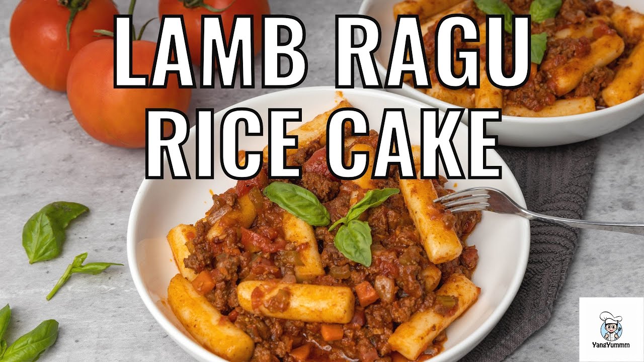 Korean Italian Fusion: Lamb Ragu Rice Cake