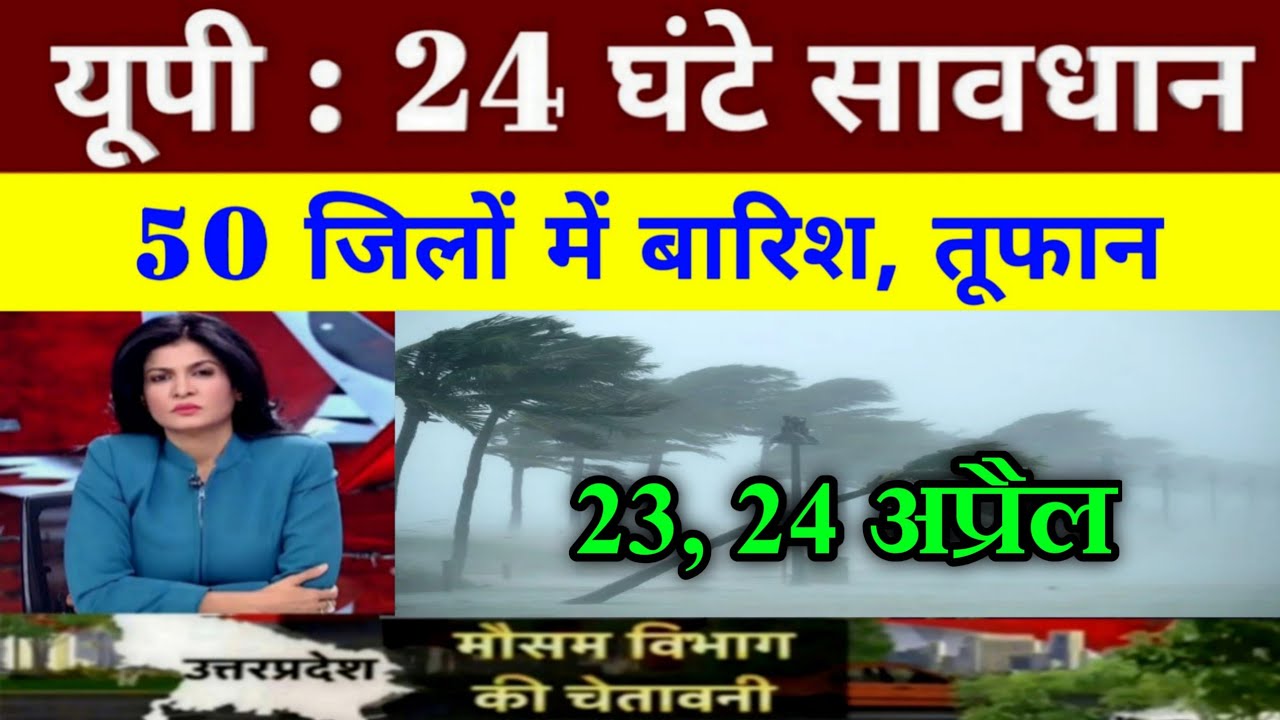 UP तेज बारिश आंधी तूफान का अलर्ट | उत्तर प्रदेश में मौसम विभाग की चेतावनी, UP Weather Update