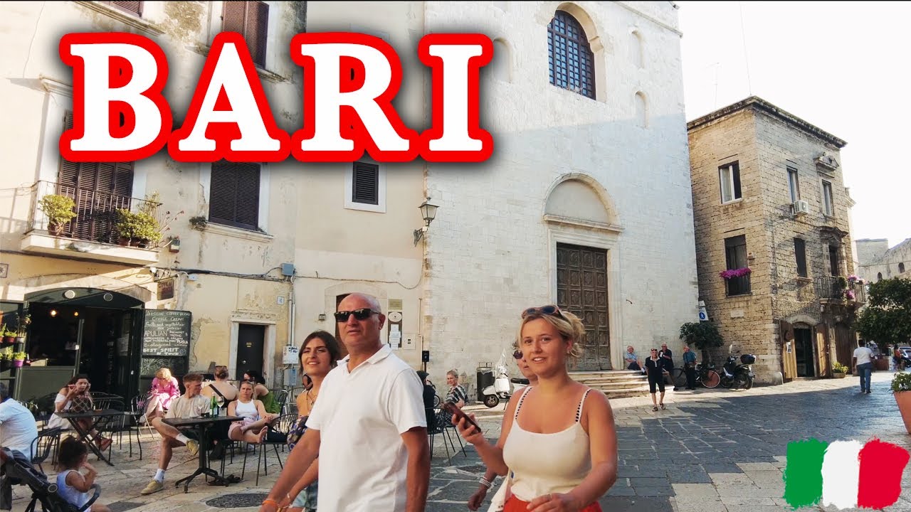 Бари Италия 🇮🇹 Пешеходная экскурсия по Италии: самые красивые города Италии | 4K видео|☀️июль 2023☀️