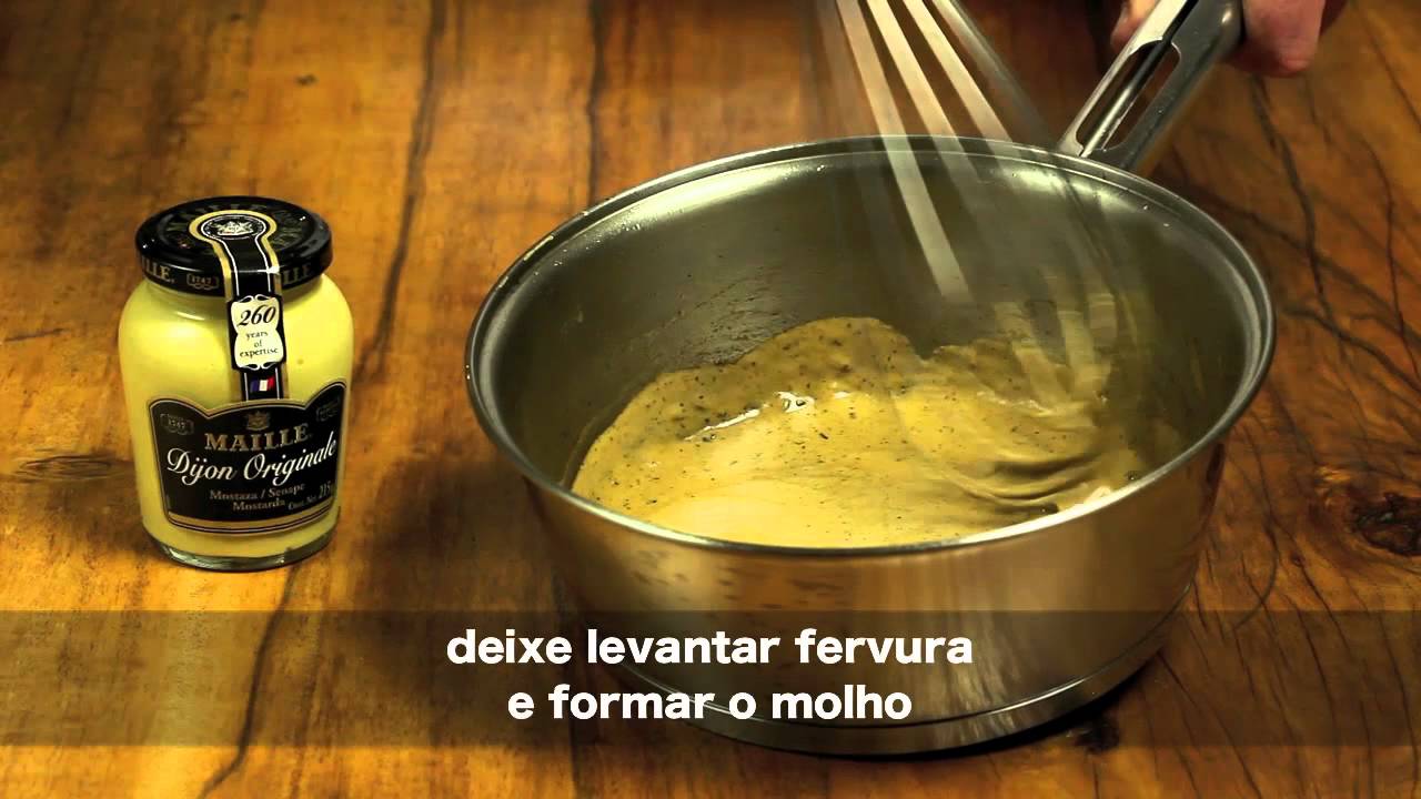 Peito de frango com Molho de Mostarda Dijon Original Maille