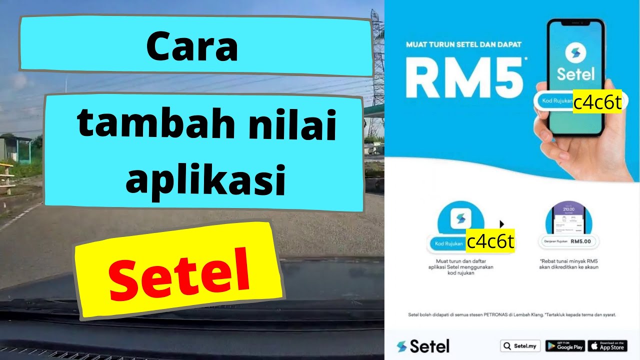 Cara tambah nilai aplikasi Setel, Petronas