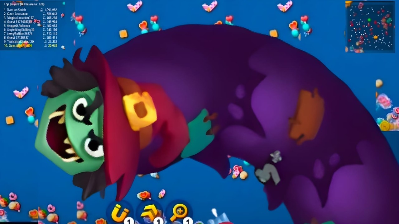 Worms Zone.io Full Gameplay 🐍 | Biggest Worm & Max Kills 🔥 | OMT Gamer