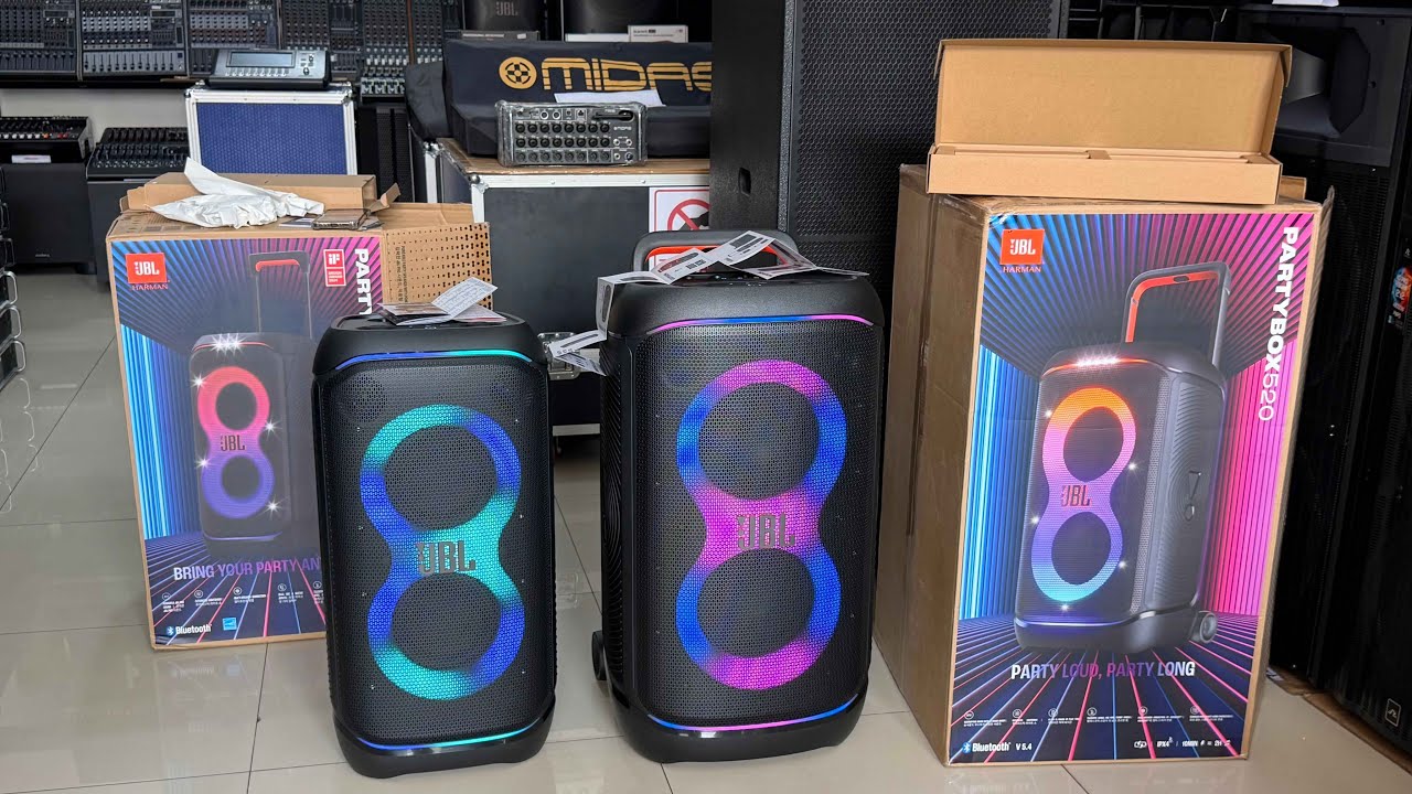UNBOXING jbl partybox stage 320 dan jbl partybox 520