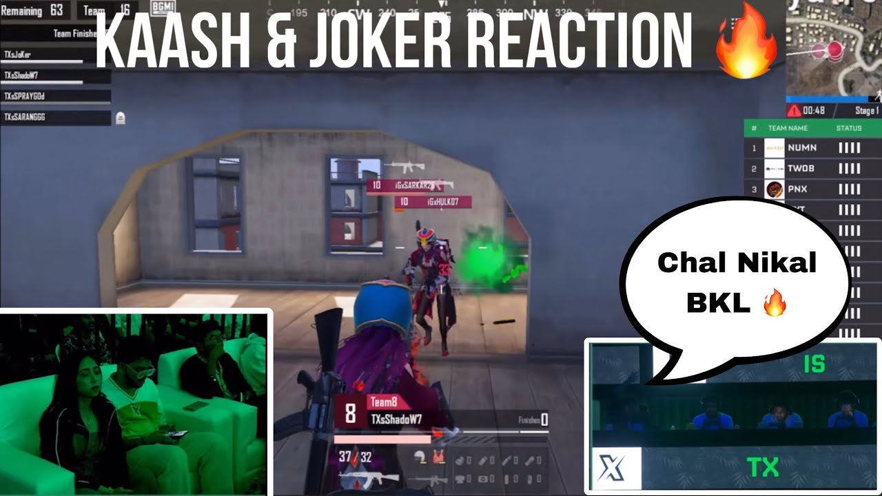 Kaash & TX Joker Reaction after Wipe Ignite Gaming in Style ⚡️🔥 | Team Xspark BMPS