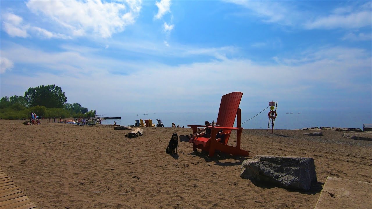 [4K]  🇨🇦 Woodbine Beach - Toronto Largest Beach Walk along Lake Ontario Canada