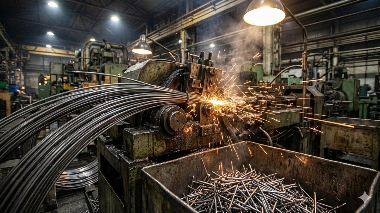 Old Machine Perfect Nails | Steel Nail Manufacturing | Amazing Manufacturing Process