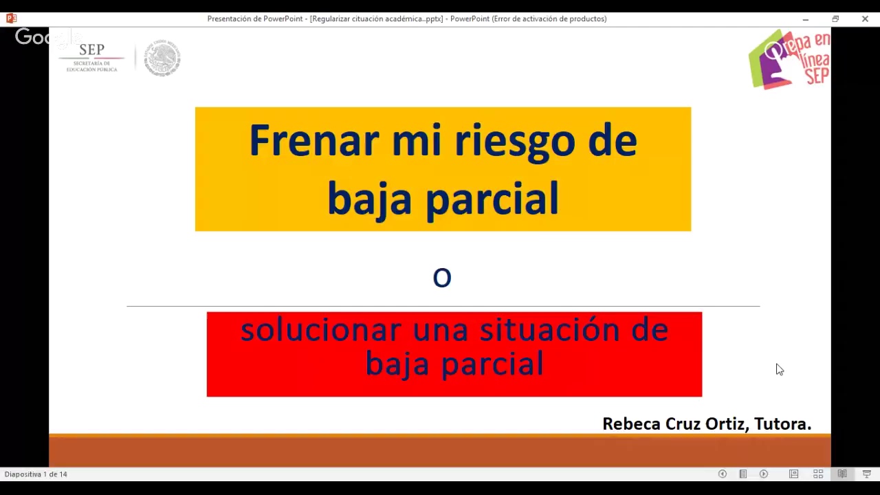 Prepa en Línea SEP-  Periodos Extraordinarios (Baja parcial/Remedial)