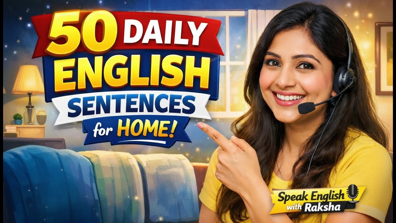 Stop Being Silent in English! | 50 Daily English Sentences for Home | Speak English with Raksha