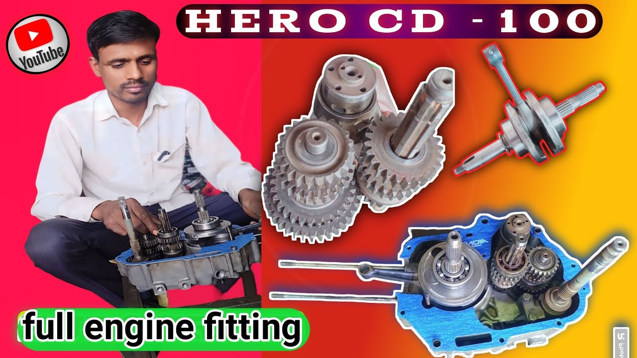 hero Honda CD 100 full engine fitting | bike engine rebuild /splendor/deluxe/passion/hero Honda bike