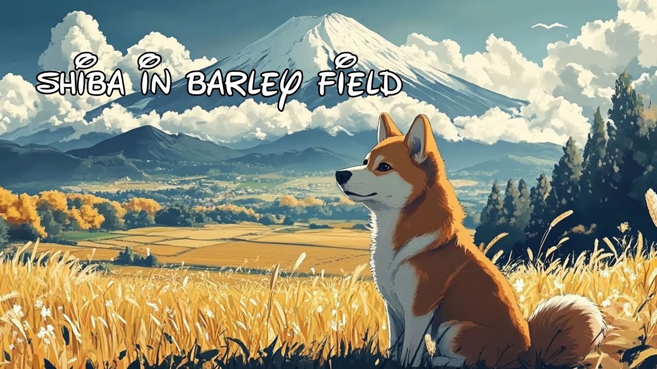 Lofi Vibes | Smooth Relaxing Jazz Music for Peace and Tranquility | shiba in barley field