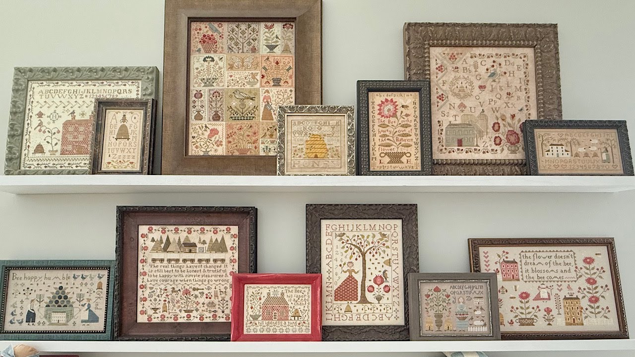 FlossTube Episode #23 1/2 - How I display my Cross Stitch using Ledge Shelves!!!!