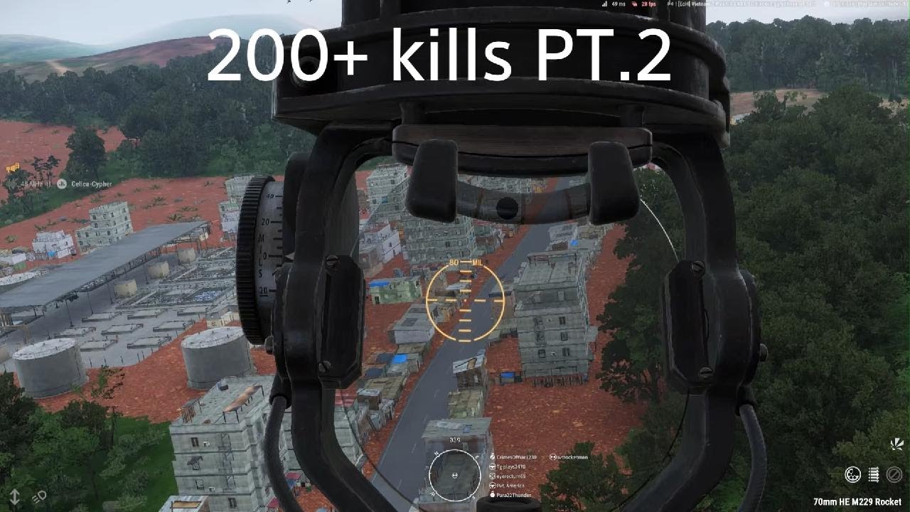 200+ kills in one life in a huey gunship PT.2