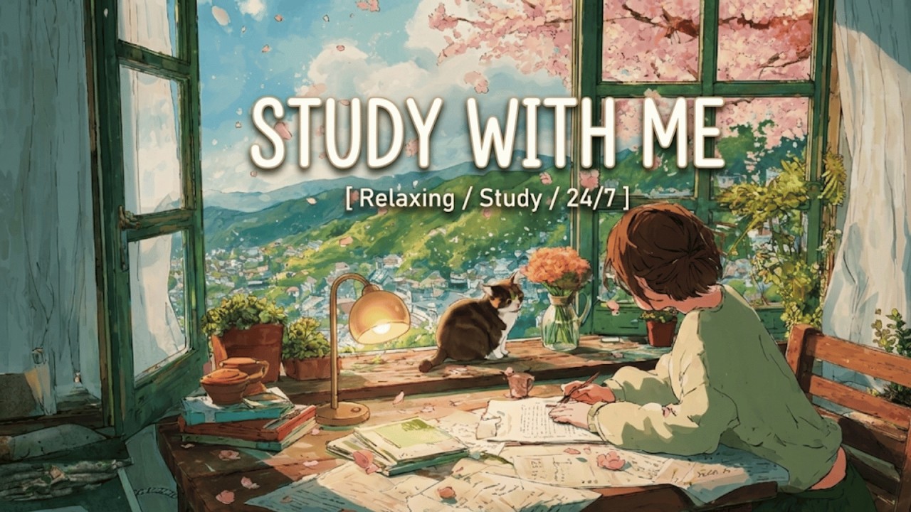[playlist] JUST LEAVE IT ON | 따스한 봄볕 아래, 고양이와 함께하는 집중 시간 | Study with me