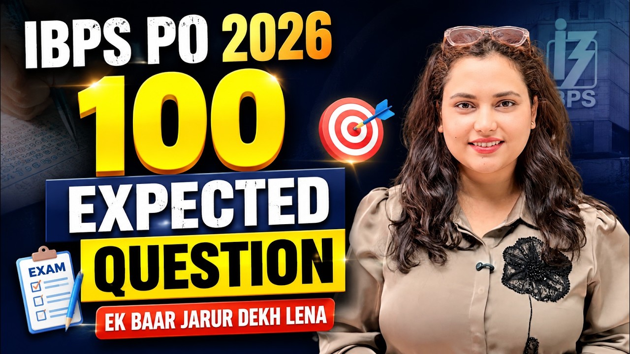 IBPS PO 2026 English Marathon | Most Expected Questions for Prelims | Solve with Rupam Ma'am