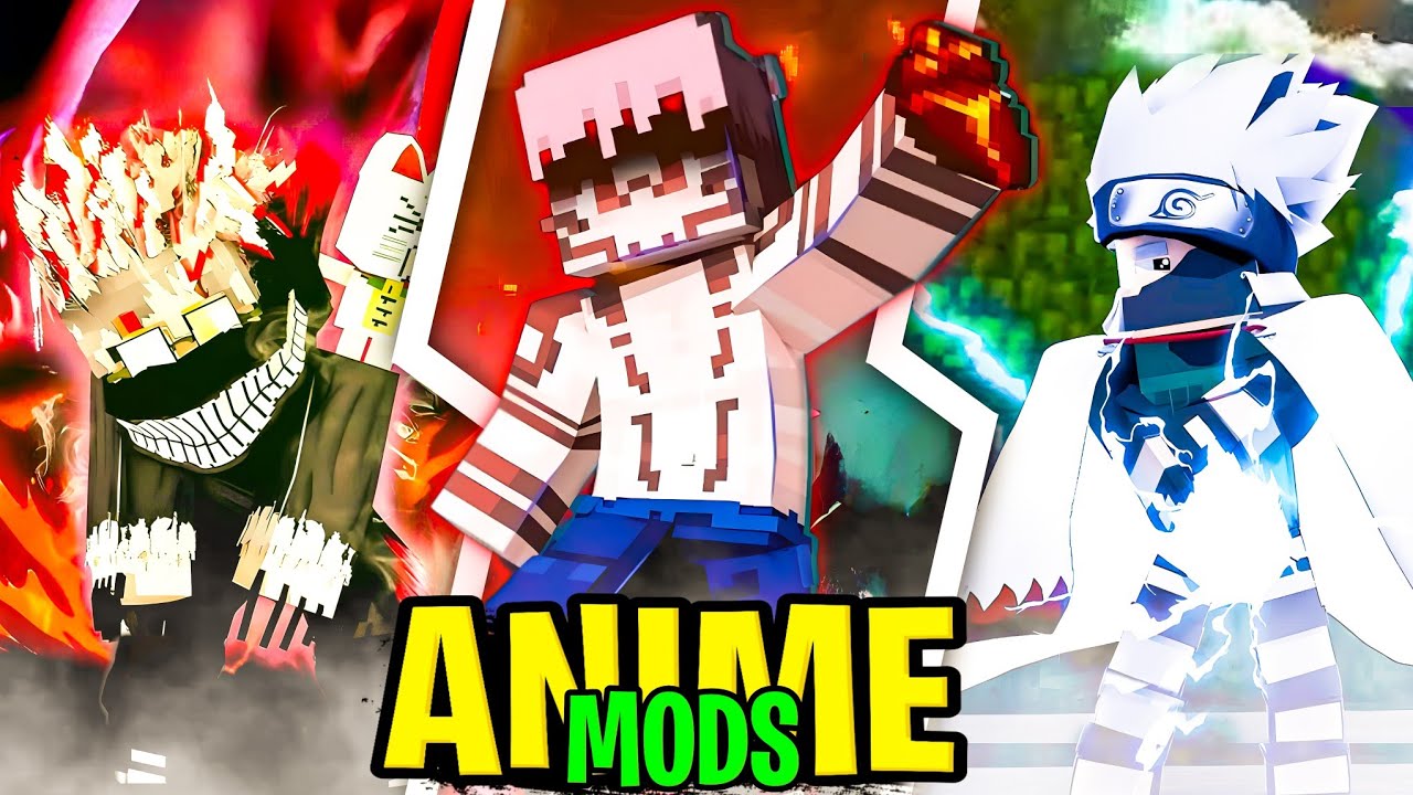 Top 3 MOST EPIC Anime Mods For Minecraft PE [1.21+] | Minecraft Anime Mod (2025)