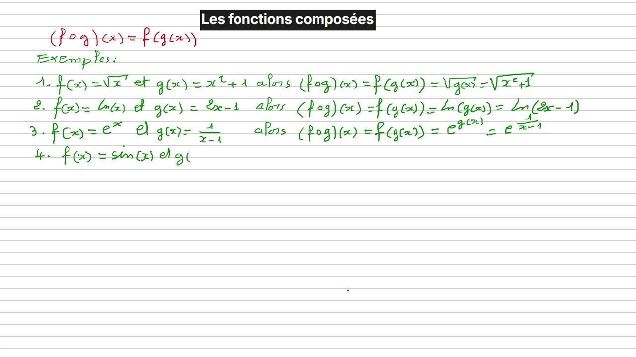Fonctions composées ( 1 ere et terminale Maths spé )