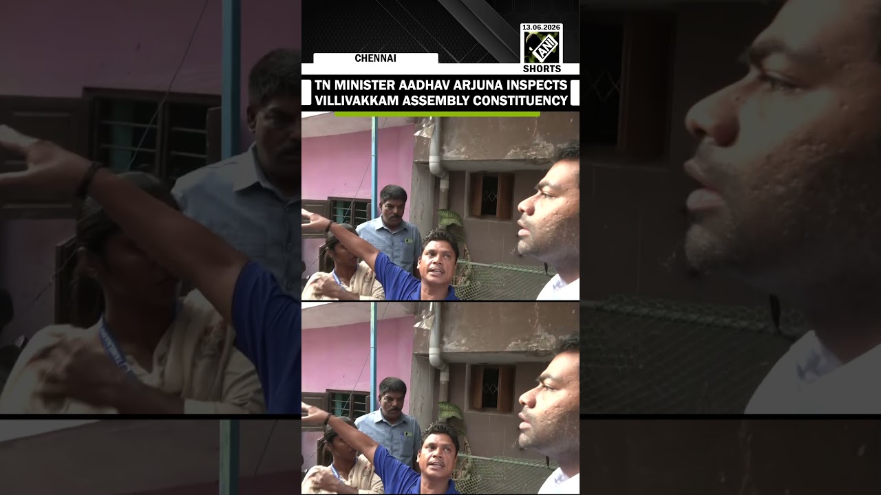Tamil Nadu Minister Aadhav Arjuna inspects Villivakkam Assembly constituency in Chennai