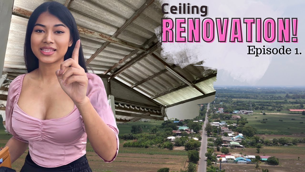 Thai Girl Install The Ceiling In Thailand | Thailand Home Shopping Vlog