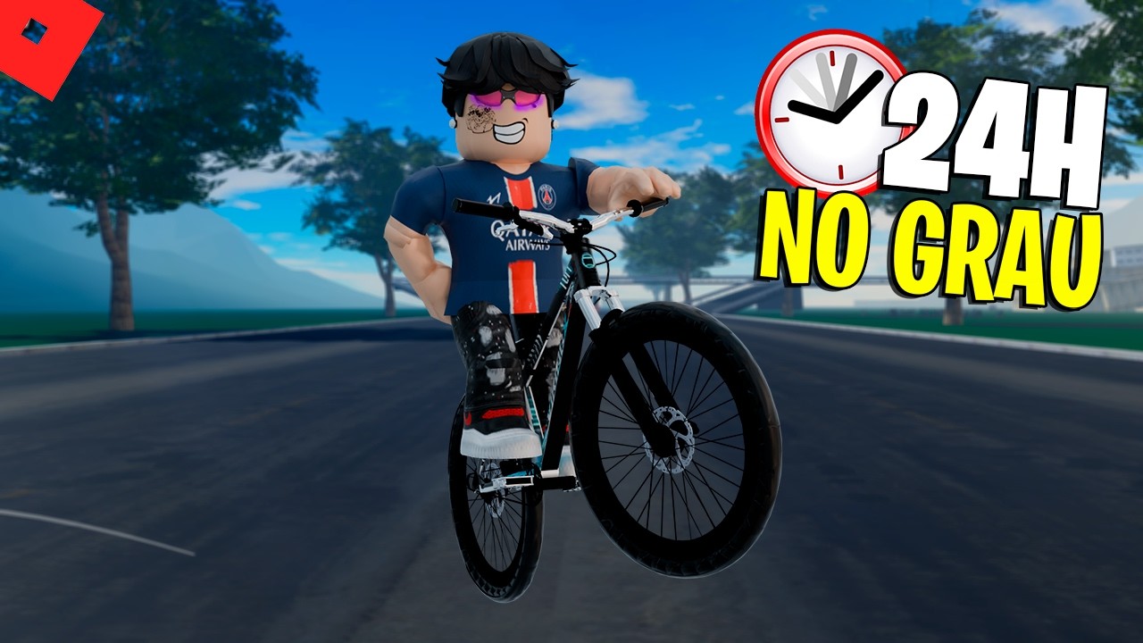 PASSEI 24 HORAS DANDO GRAU no ROBLOX de BIKE😱 ROBLOX RP
