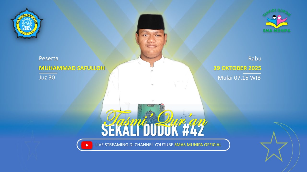 (LIVE) Tasmi' Sekali Duduk #42 Muhammad Saifulloh - Juz 30