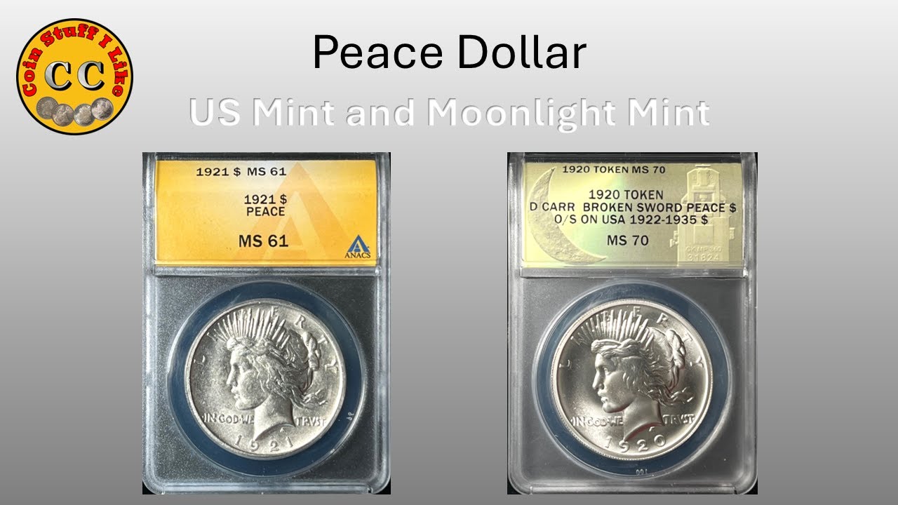 Peace Dollar - US Mint and Moonlight Mint.  Part 1.
