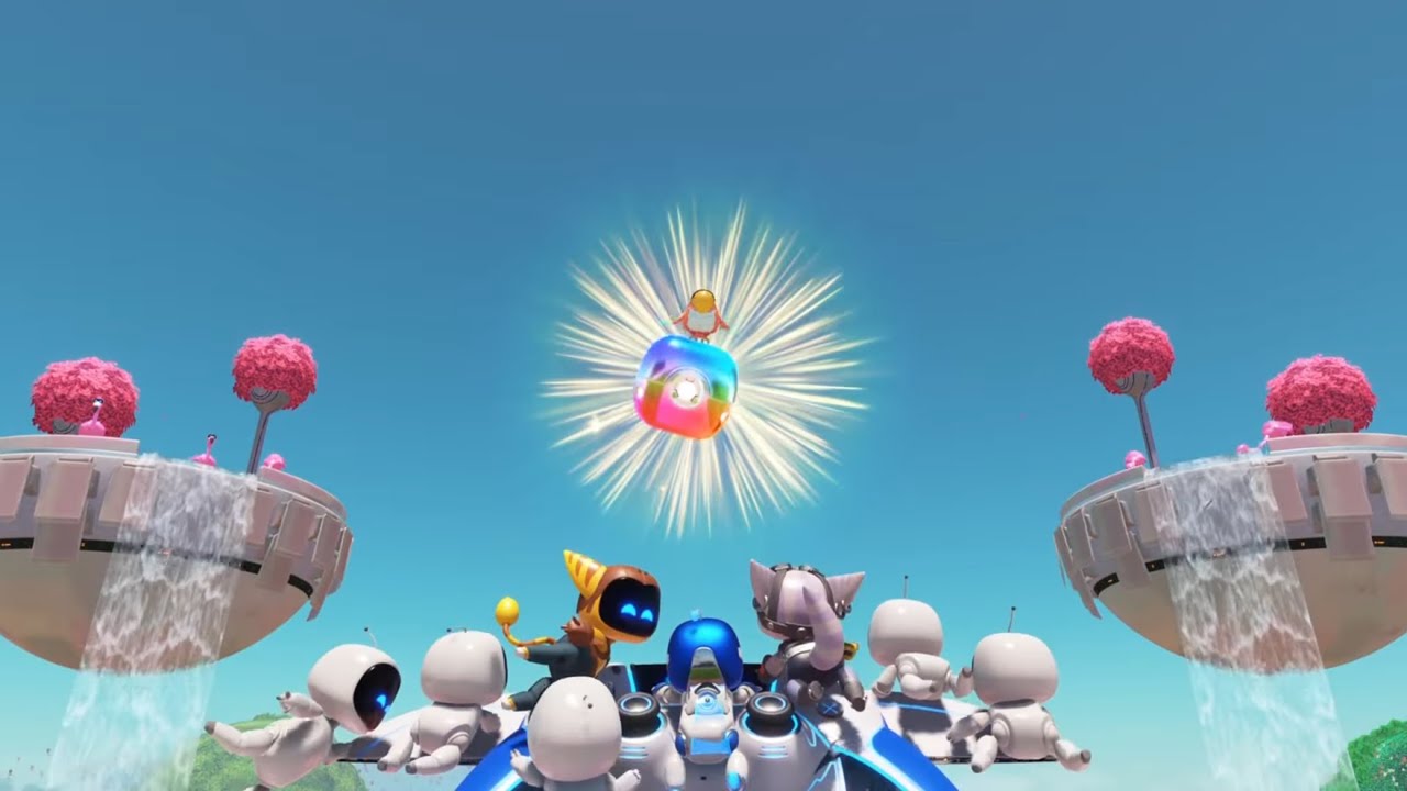 ASTRO BOT [100% Walkthrough] World 1 Level 1 - Sky Garden