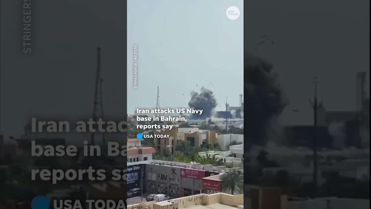 Iran attacked US base in Bahrain #iran #iranisraelwar #war #usa #iranuswar