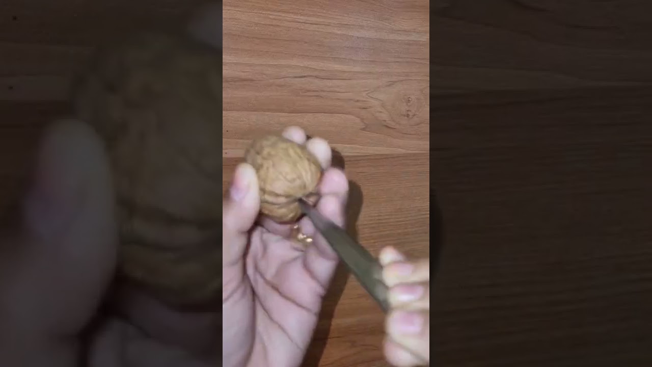 How To Open Walnuts In An Easy Way Without Nut Cracker Easy Trick #shorts #howtoopenwalnut #walnut