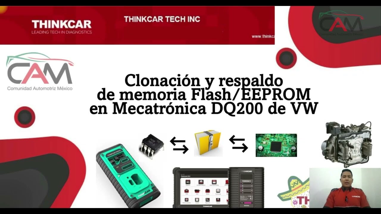 CLONACIÓN Y RESPALDO DE MEMORIA FLASH/EEPROM EN MECATRÓNICA DQ CON EQUIPO THINKCAR PROG2