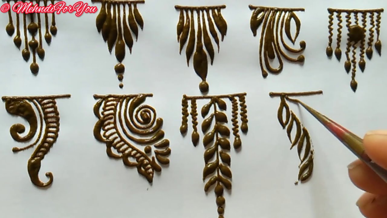 Mehndi design class :- 68 || simple fingers tip mehndi design || Arabic fingers mehndi design