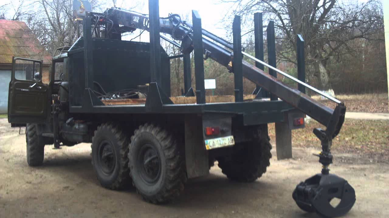 Манипулятор HIAB 071 утсновка на ЗИЛ 131