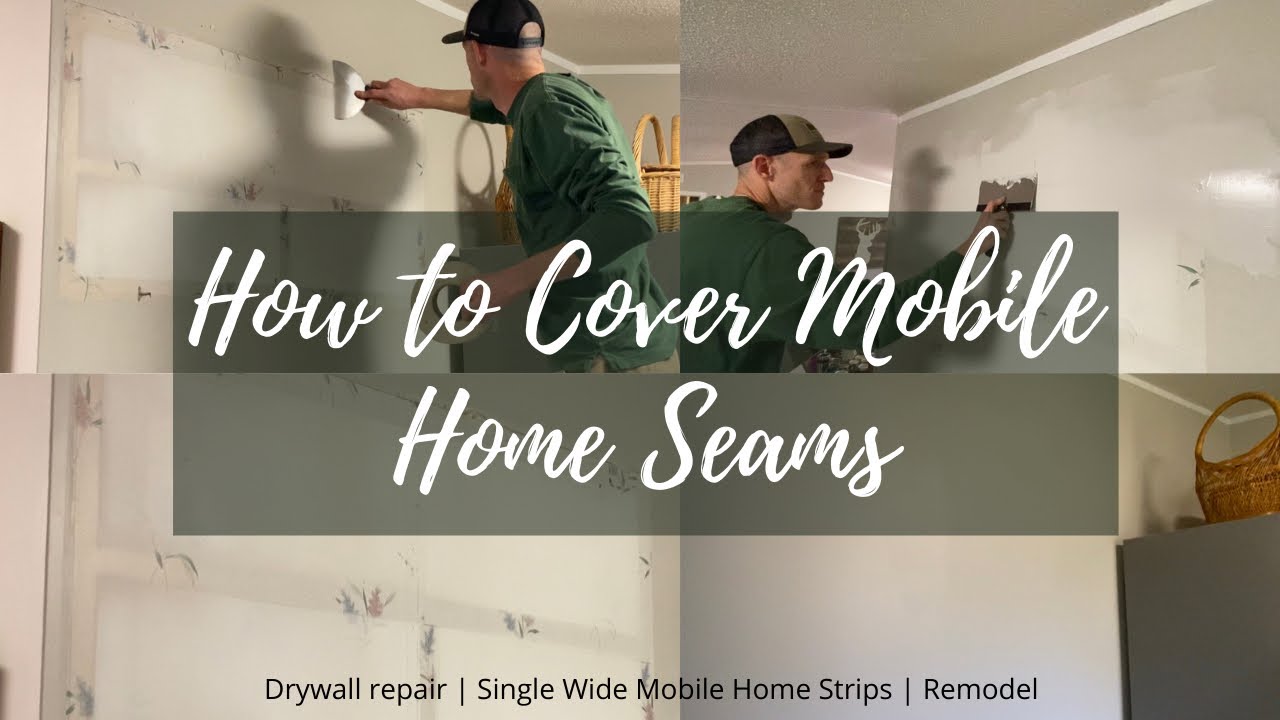 How to Cover Mobile Home Seams | Drywall Repair | Single Wide Mobile Home Strips | Remodel