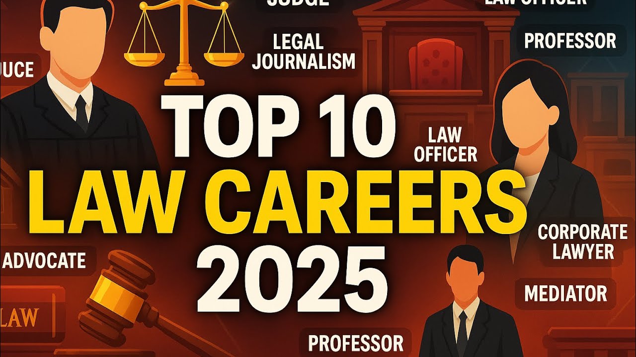 TOP 10 CAREER OPTIONS IN LAW IN 2025 | EXAM | SALARY | SCOPE | ADV. ARSHITA SHARMA