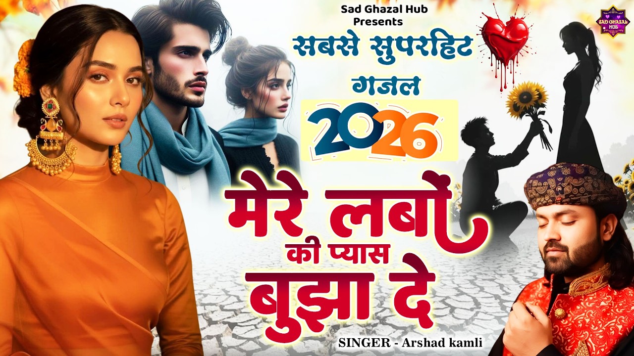 सबसे सुपरहिट ग़ज़ल 2026 | मेरे लबों की प्यास बुझा दे | New Arshad Kamli Ki Ghazal | Sad Ghazal #ghazal