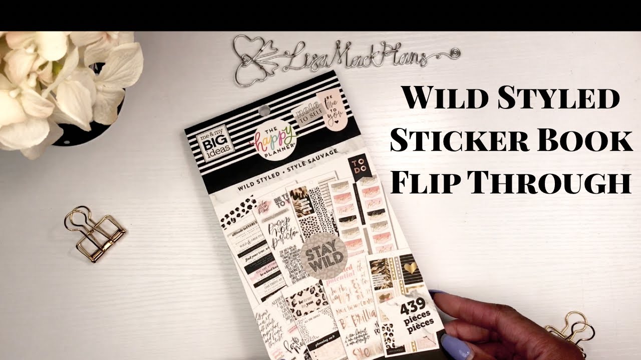 The Happy Planner Wild Styled Sticker Book flip through