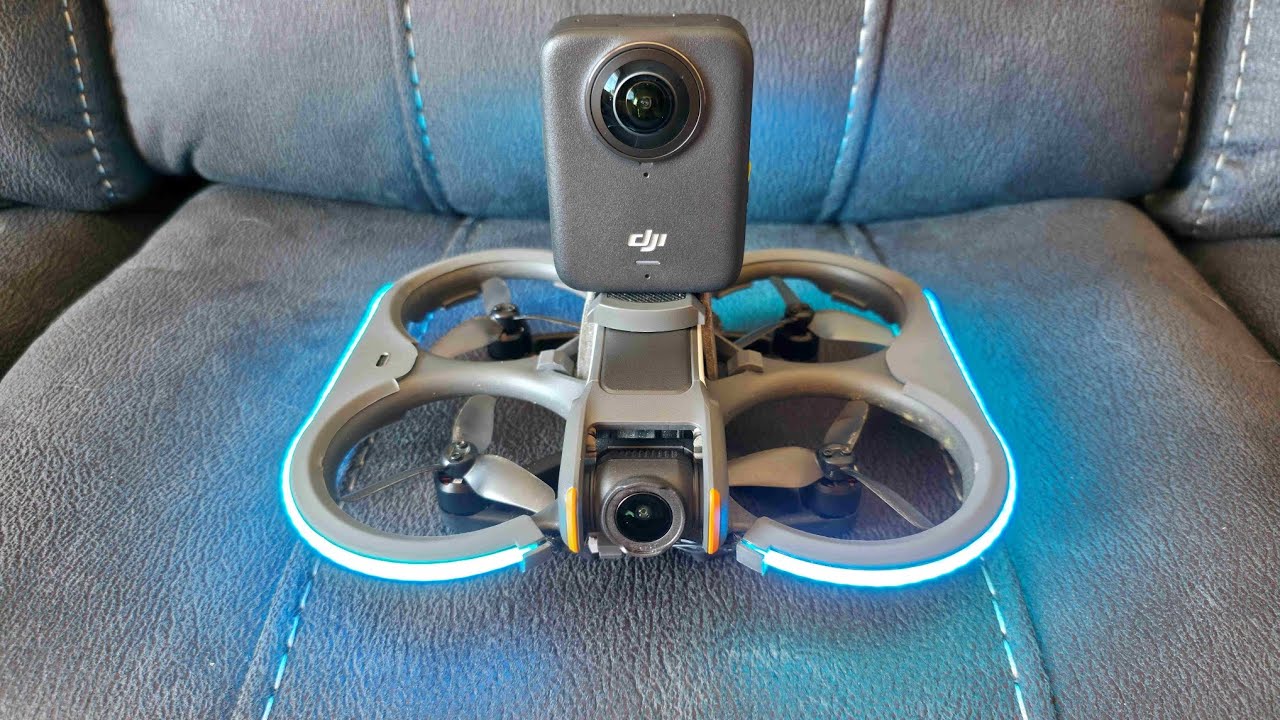 Dji Osmo 360 mounted on the Dji Avata 2