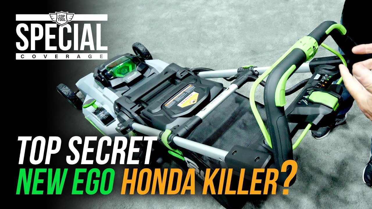We go into the SECRET ROOM in the EGO booth at GIE to see the NEW Gen 3 Mower!