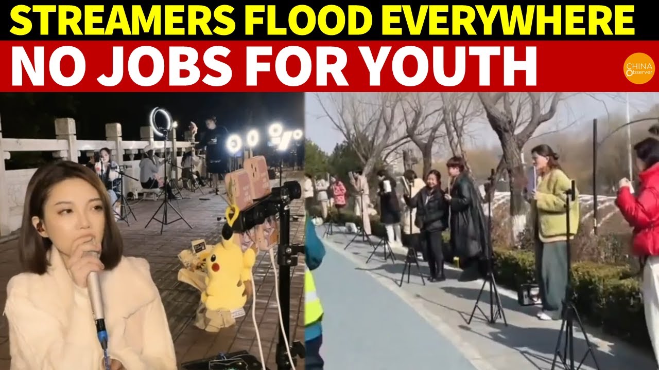 Everywhere in China’s Parks, on Bridges, Under Tunnels Packed With Streamers: No Jobs for the Youth