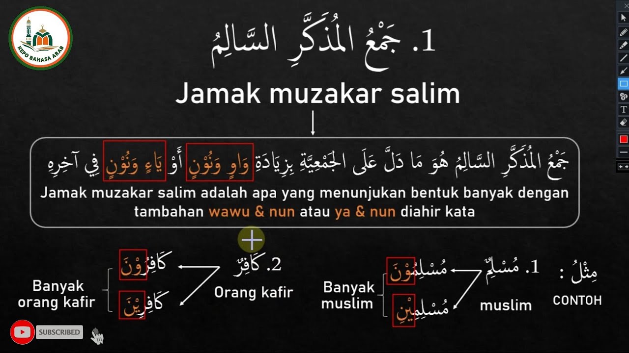 Belajar bahasa arab pemula dari nol part 8 || Jamak muzakar salim, muanats salim & jamak taksir