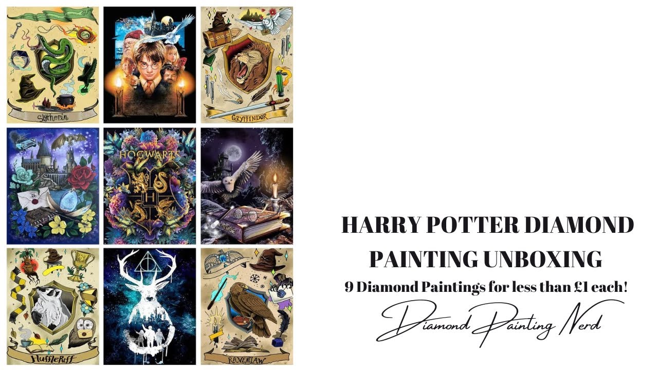 HARRY POTTER DIAMOND PAINTING UNBOXING | BUDGET FRIENDLY | AMAZON | DIAMOND PAINTING NERD