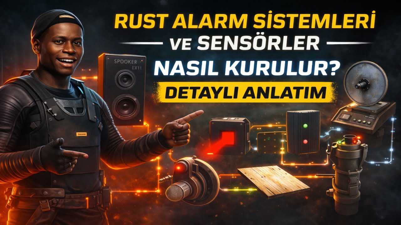 Rust’ta Kusursuz Alarm Sistemleri! 🚨 Tüm Sensörler, Elektrik Devreleri ve Offline Raid Uyarıları