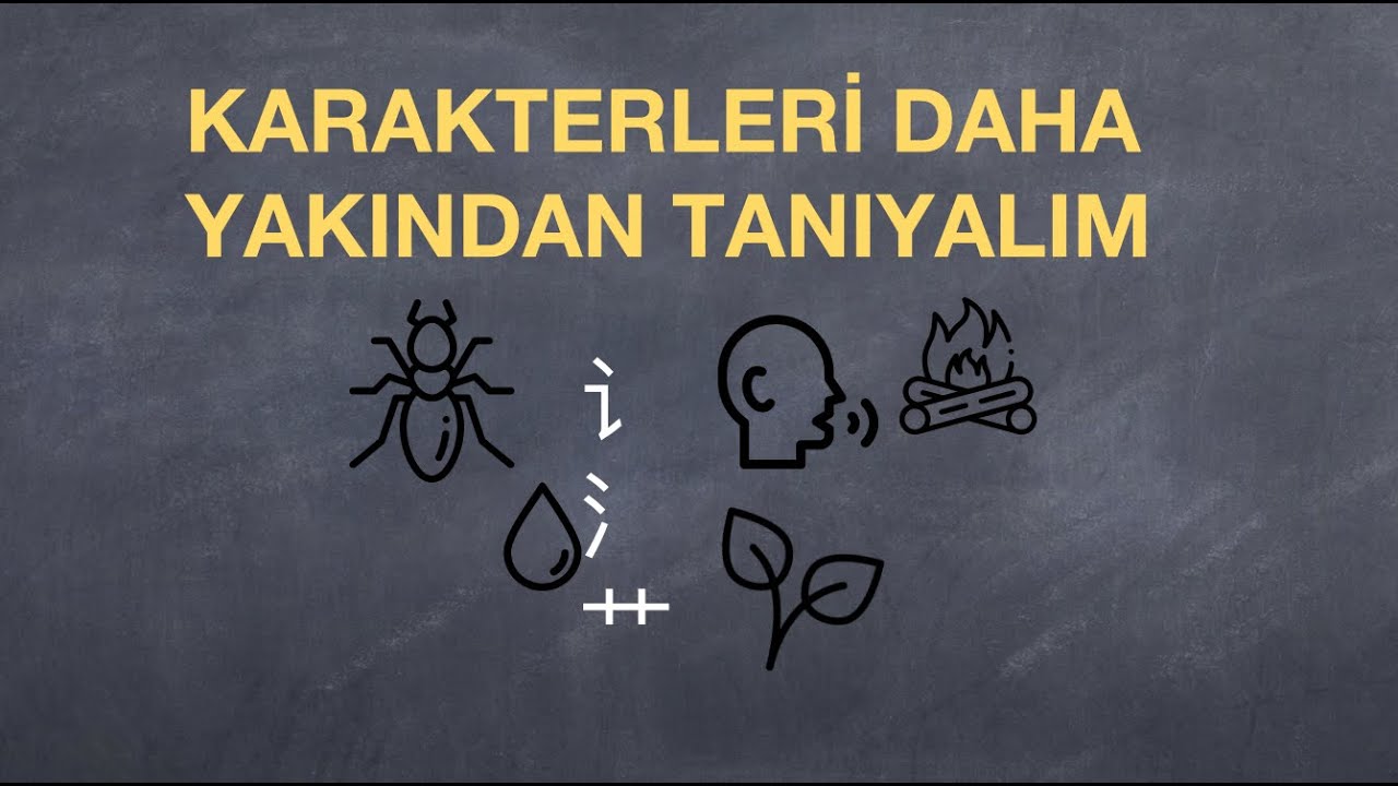 Karakterleri daha yakından tanıyalım 艹  扌虫
