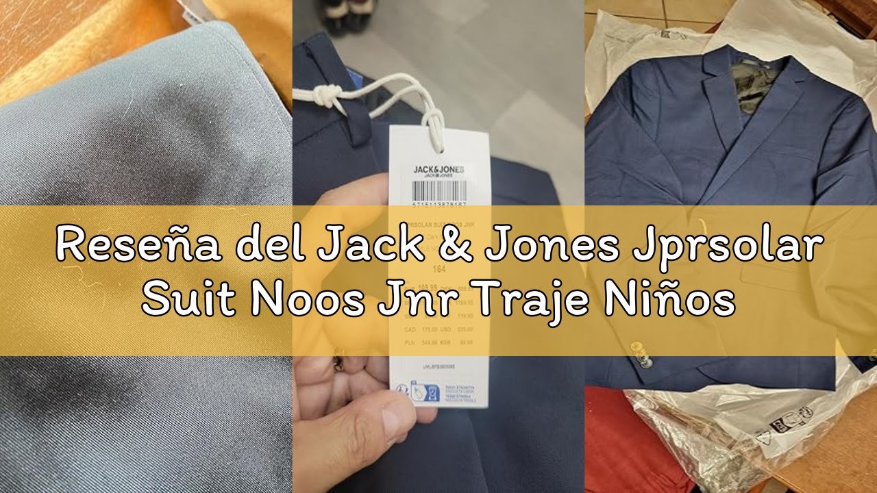 Reseña del Jack & Jones Jprsolar Suit Noos Jnr Traje Niños