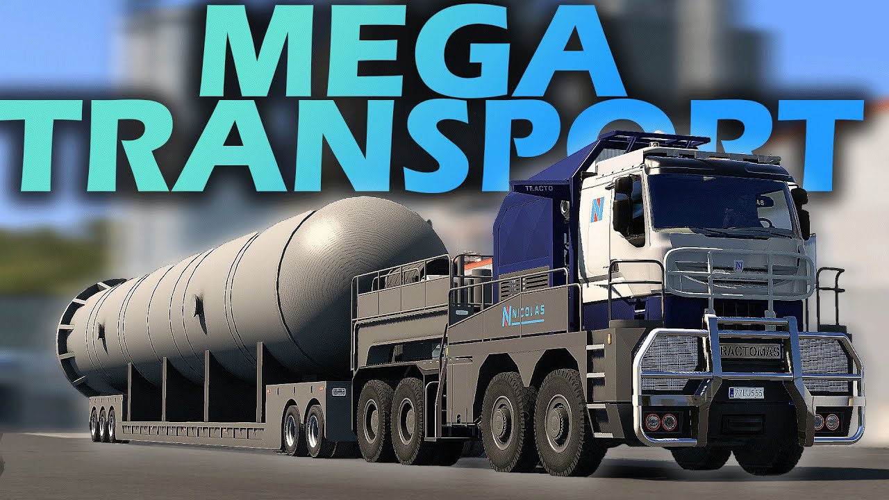 MEGA TRANSPORT on ETS2 (+100.000kg Trailer)