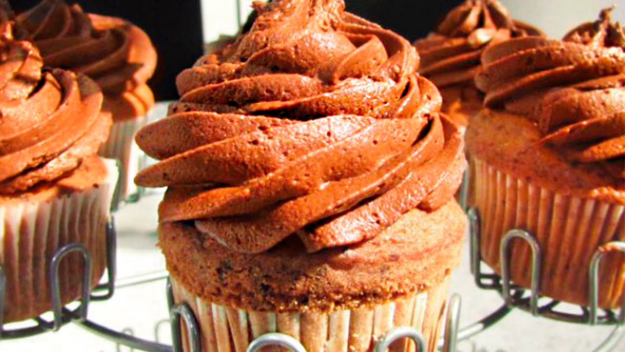 Receta. Cupcakes de vainilla con cubierta de chocolate