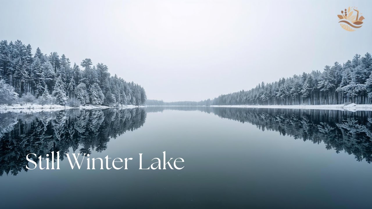 Cinematic Winter Lake ❄️ Slow Jazz for Deep Calm, Focus & Peaceful Ambience (4K)
