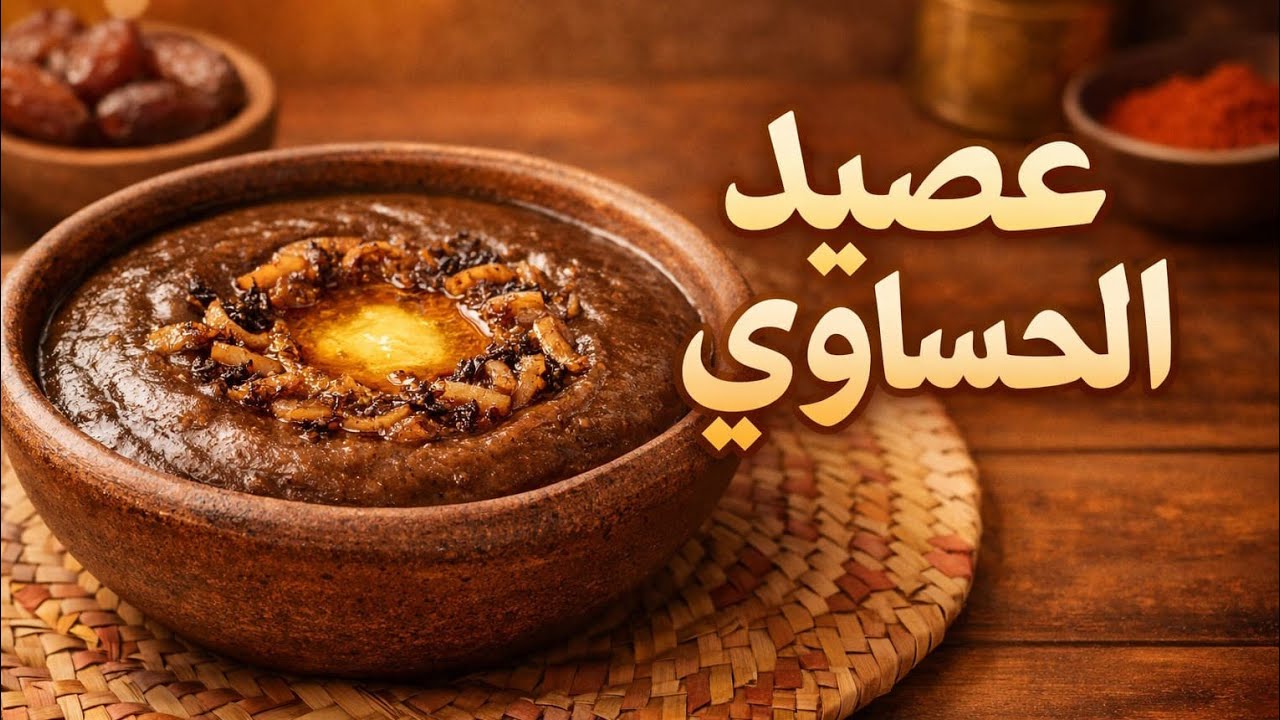 العصيد الحساوي بالتمر | أكلة شعبية سهلة بدون كلام